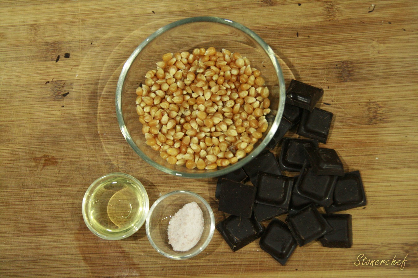 popcorn z czekoladą