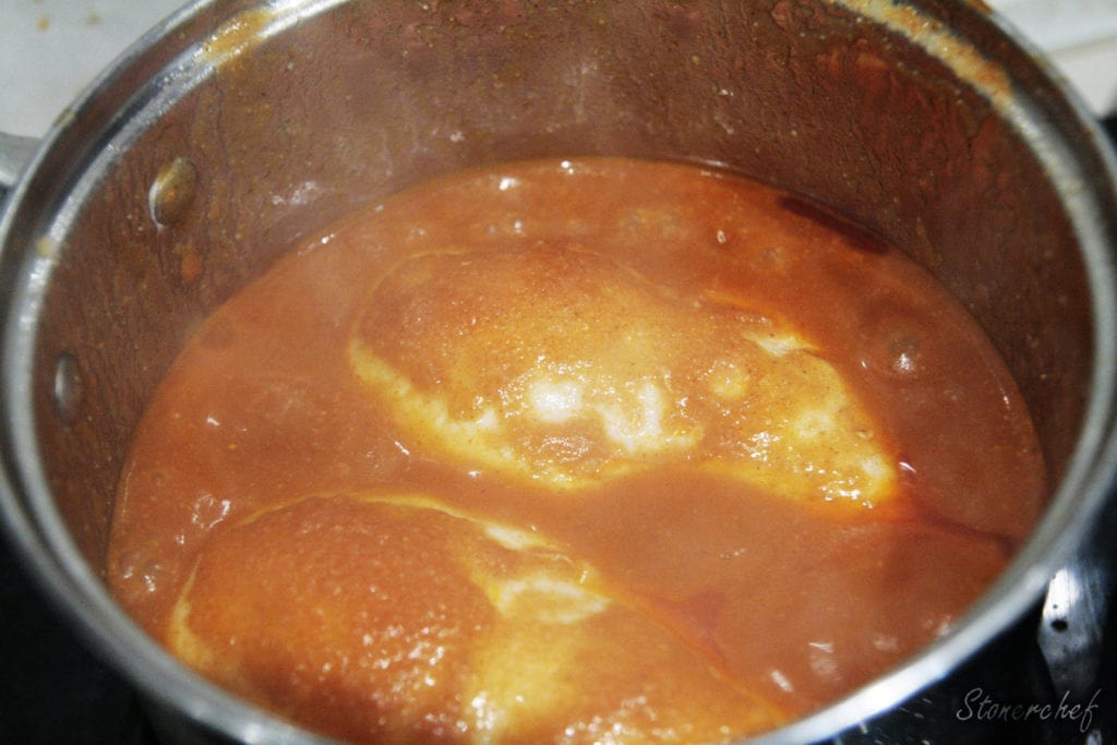 wolno gotowany kurczak w enchiladzie