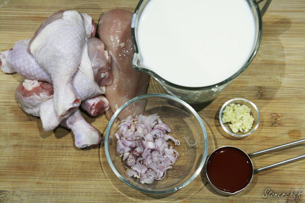 składniki na marynatę do kurczaka