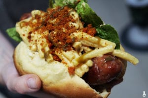 hot dogi z mac and cheese
