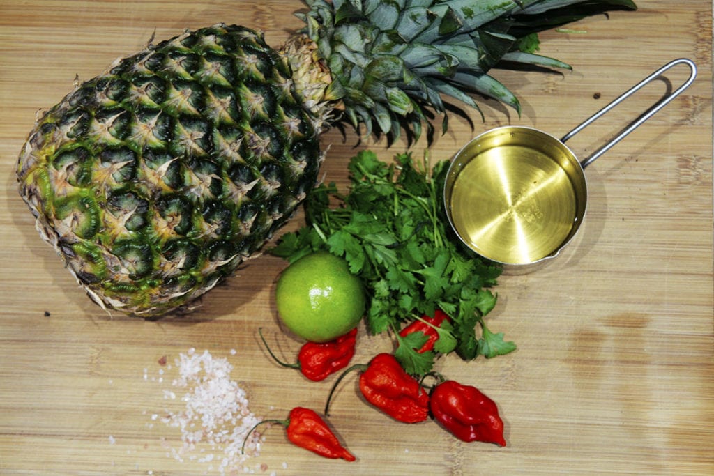 składniki na ananasowy sos habanero