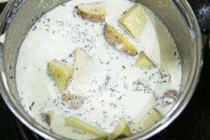 ziemniaki gotowane w mleku